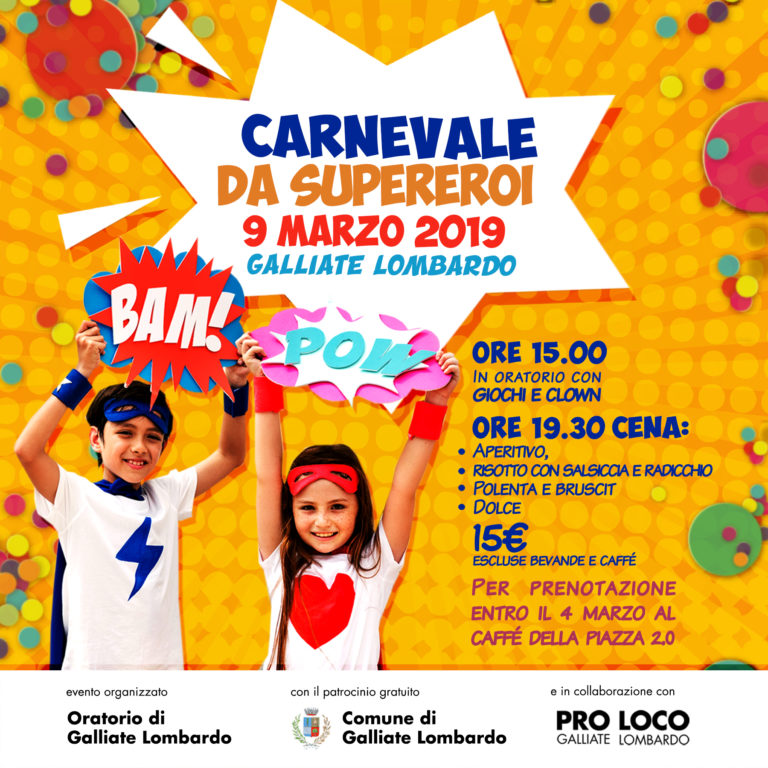 Carnevale da Supereroi - proloco galliate lombardo